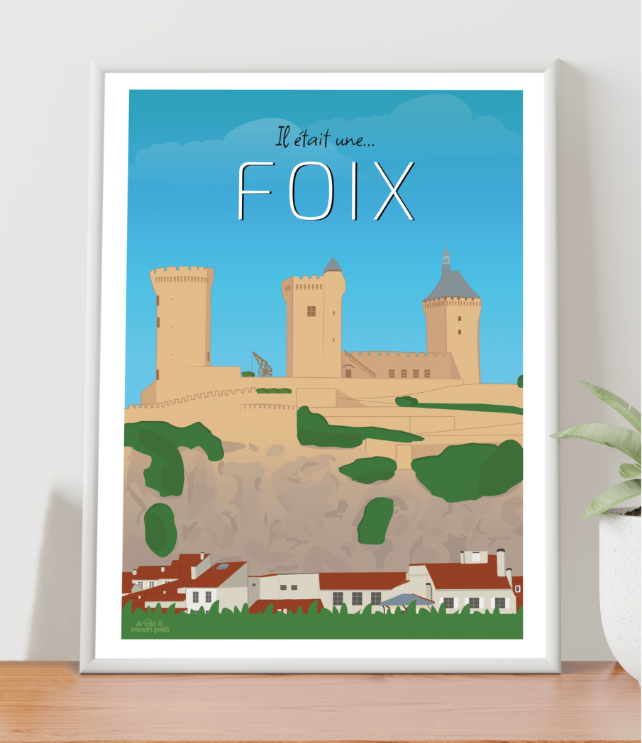 Affiche le château de Foix Ariège